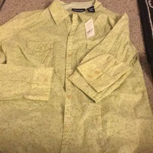 Green yellow ny and co button up